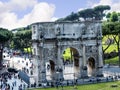 The Arch of Constantine by the Colosseum in the city of Rome Italy